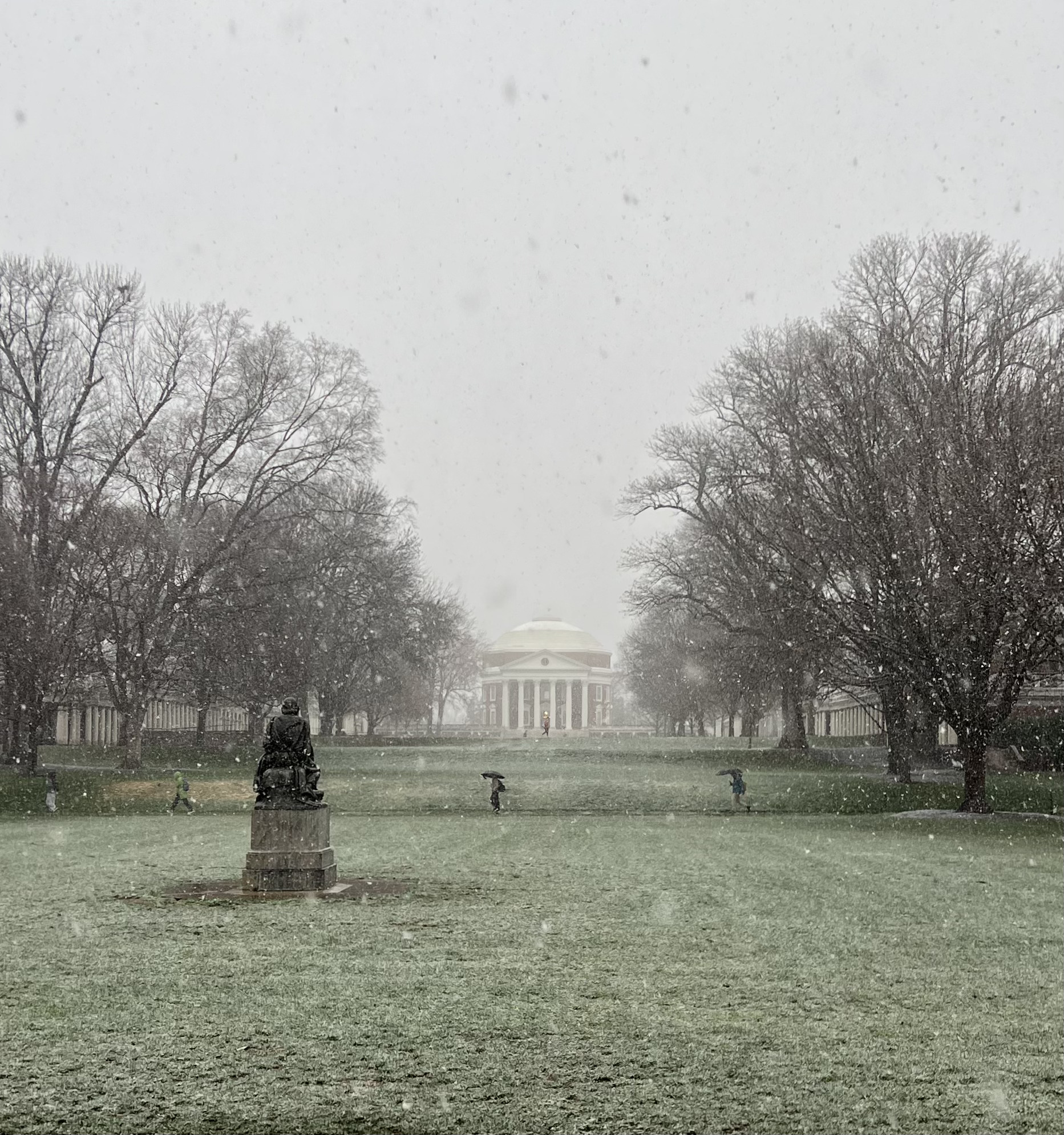 Hailstorm on the Lawn at the University of Virginia